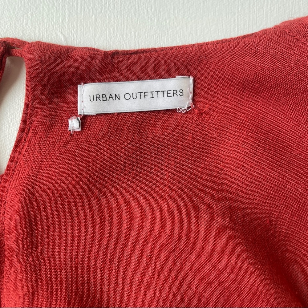Urban Outfitters Suddenly Spring Linen Ruffle Mini Dress - Picture 7 of 10